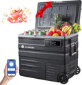 AAOBOSI 45L Glacière à Compresseur, Glaciere Électrique -20℃ à 20℃, Frigo Camion APP&Bouton Contrôle, 12/24V DC et 100-240V AC Glaciere Camping Pou...
