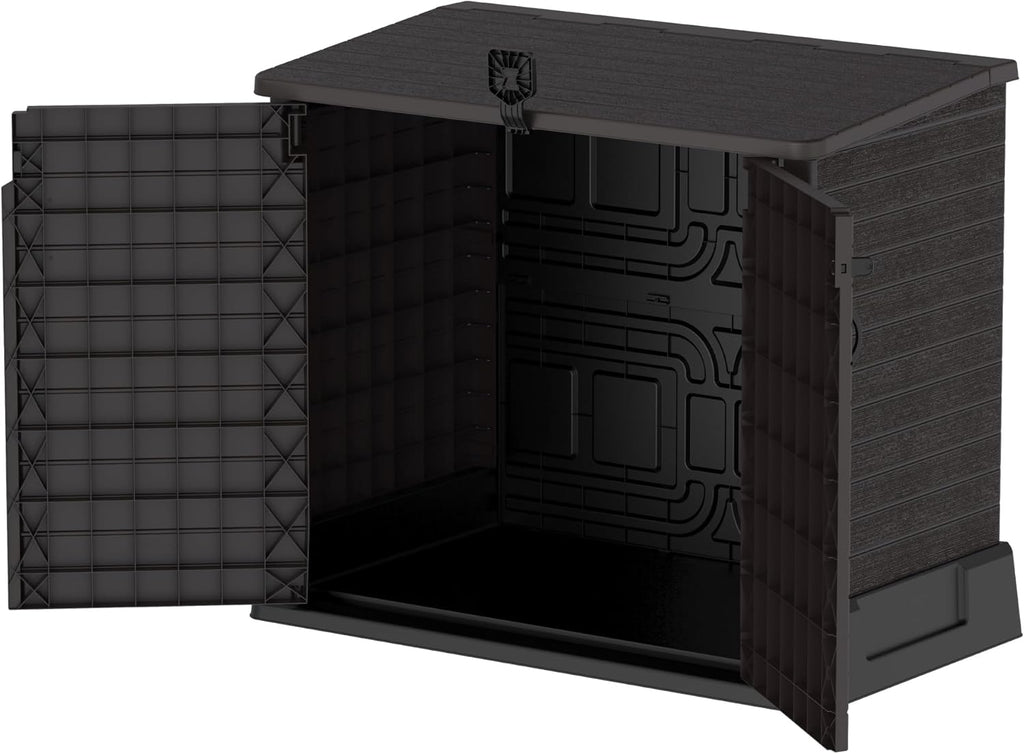 Duramax StoreAway 1200L Plastic Garden Shed/ Flat Lid, Outdoor Storage Shed, Wheelie Bin Hideaways, Wheelie bin box, Durable Construction, Ideal fo...