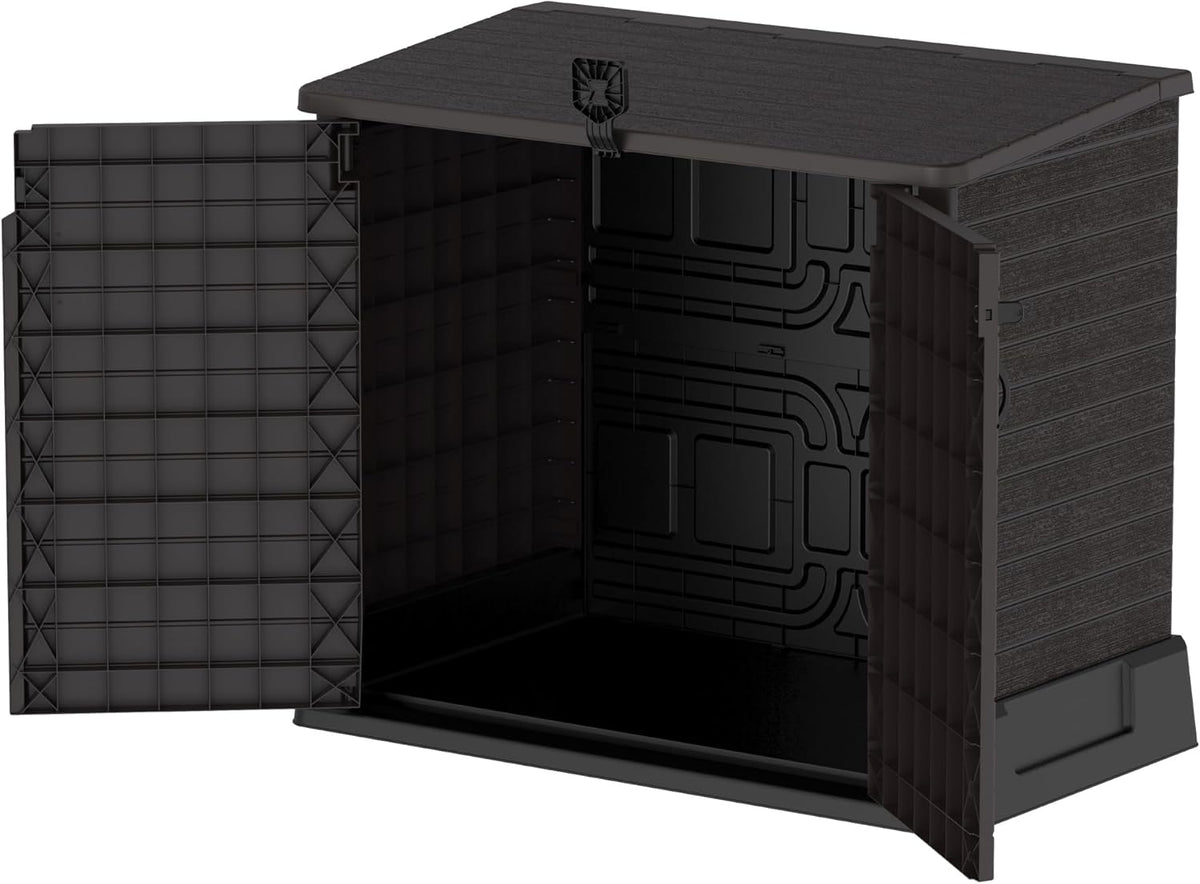 Duramax StoreAway 1200L Plastic Garden Shed/ Flat Lid, Outdoor Storage Shed, Wheelie Bin Hideaways, Wheelie bin box, Durable Construction, Ideal fo...