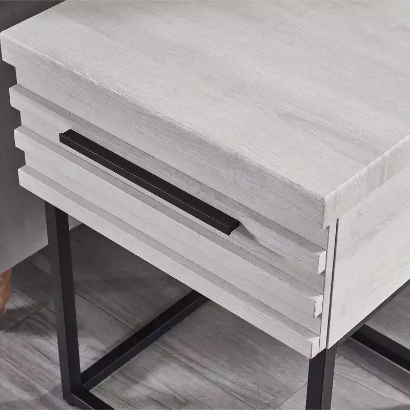 Ensemble de chambre 2 pièces, lit tapissé 3D en peluche avec table de chevet