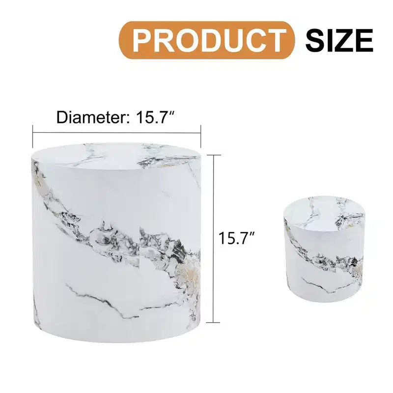 Table basse moderne Table d'appoint cylindrique pour salon, maison, bureau