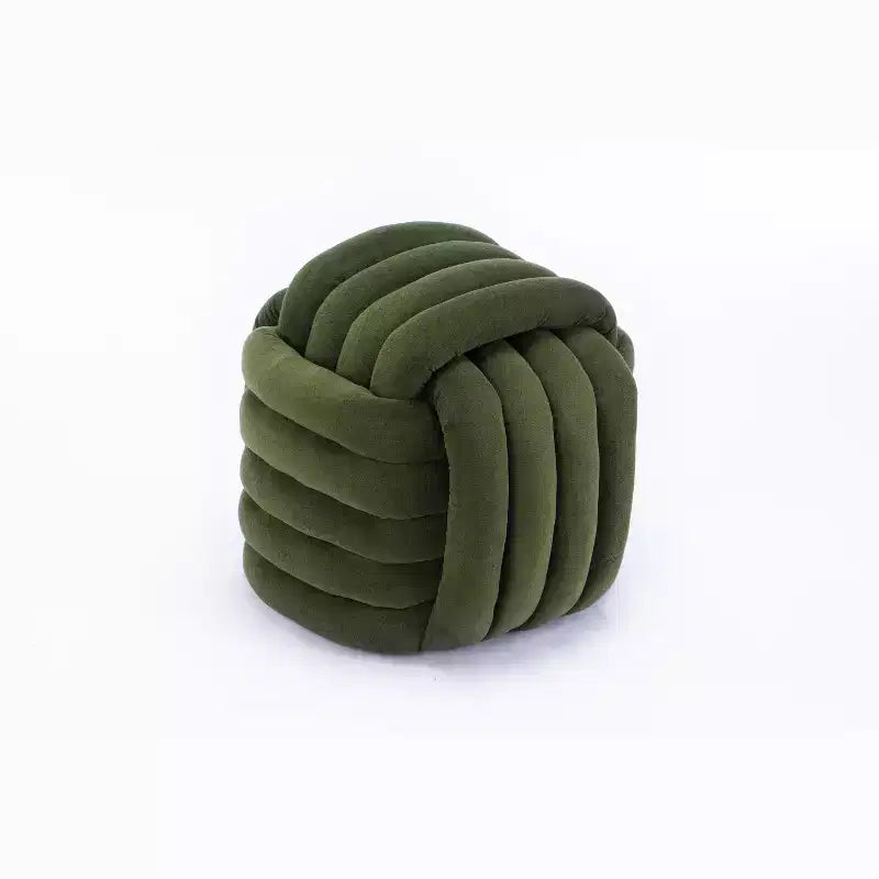 Poufs Repose-pieds Ottomans de 19 po, Tabourets de Maquillage en Chenille Motif Nœud pour Salon, Chambre à Coucher