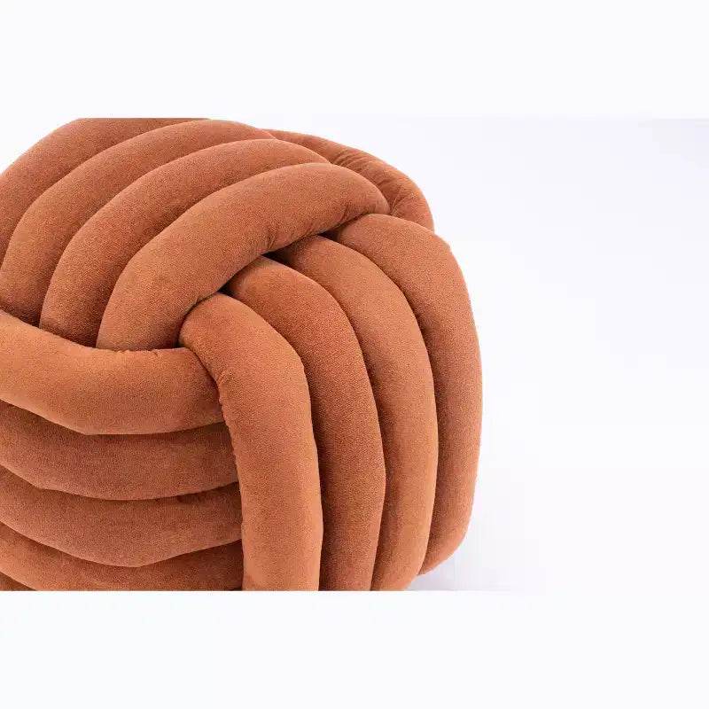 Poufs Repose-pieds Ottomans de 19 po, Tabourets de Maquillage en Chenille Motif Nœud pour Salon, Chambre à Coucher