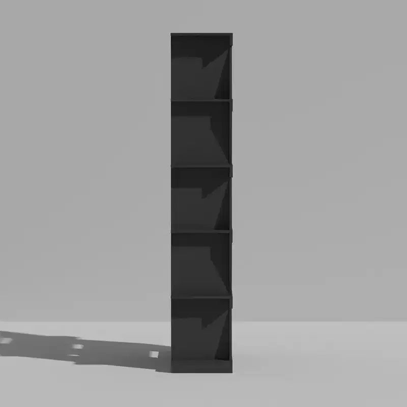 Étagère ouverte Étagère décorative Forme unique Rangement multifonctionnel Noir