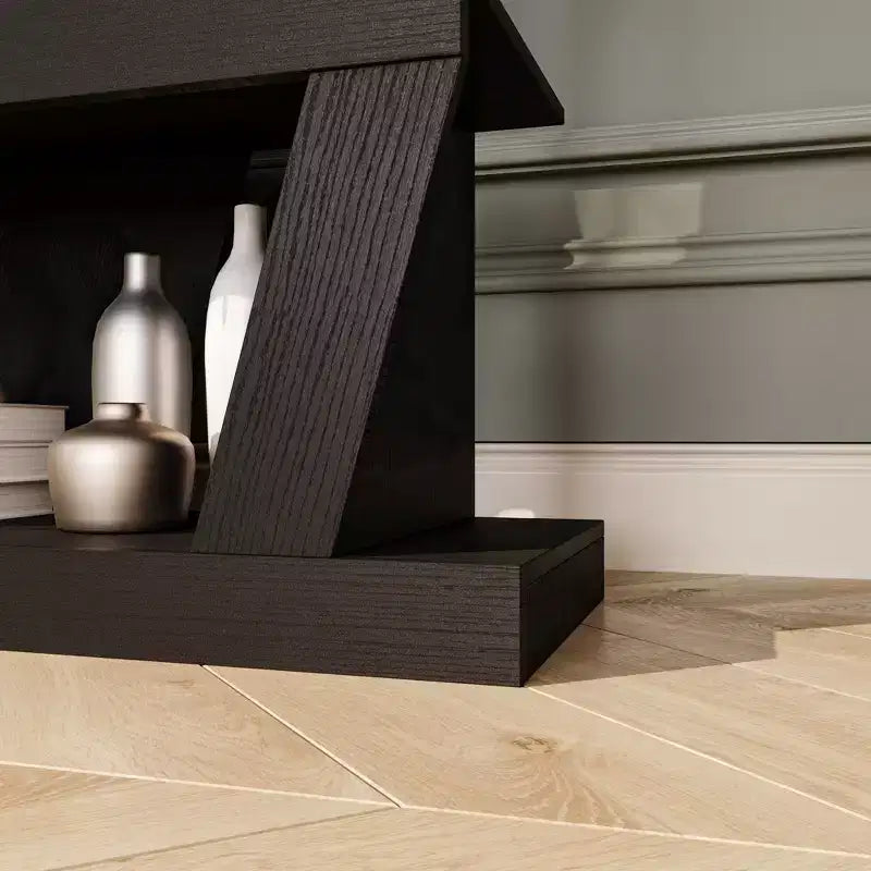 Étagère ouverte Étagère décorative Forme unique Rangement multifonctionnel Noir