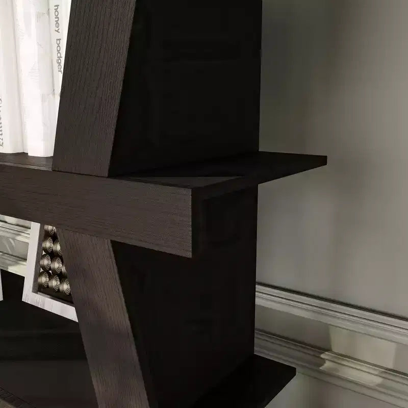Étagère ouverte Étagère décorative Forme unique Rangement multifonctionnel Noir