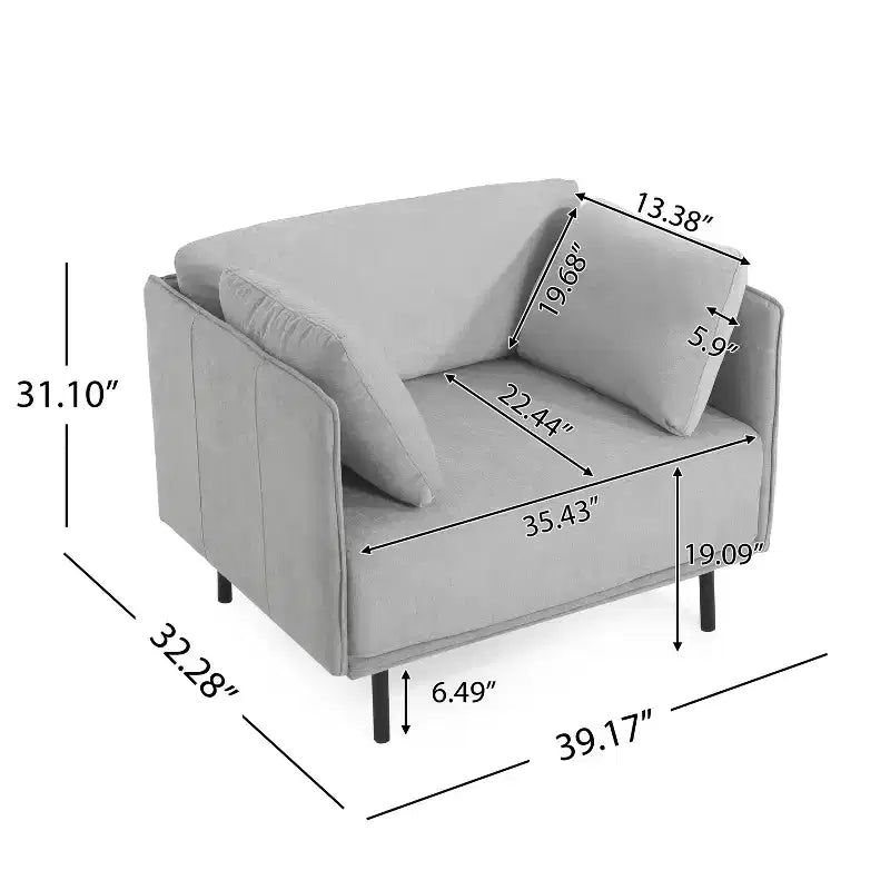 Fauteuil de salon vintage en cuir PU 39,17W avec structure en bois massif et pieds en acier