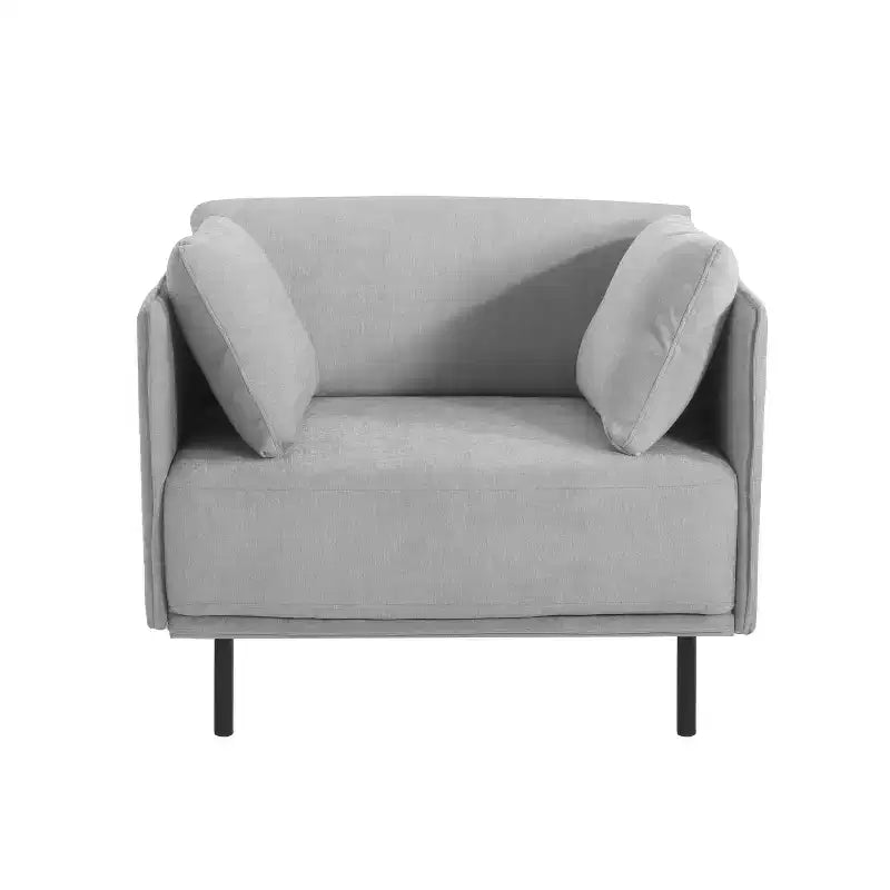 Fauteuil de salon vintage en cuir PU 39,17W avec structure en bois massif et pieds en acier
