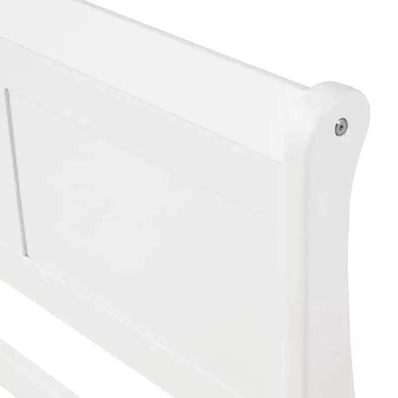 Cadre de lit plateforme en bois, design traîneau, avec tête de lit, pied de lit et support à lattes robuste