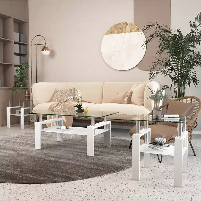 Table basse en verre, table d'appoint carrée de style minimaliste moderne avec pieds en métal, plateau en verre trempé, pour bureau à domicile, salon