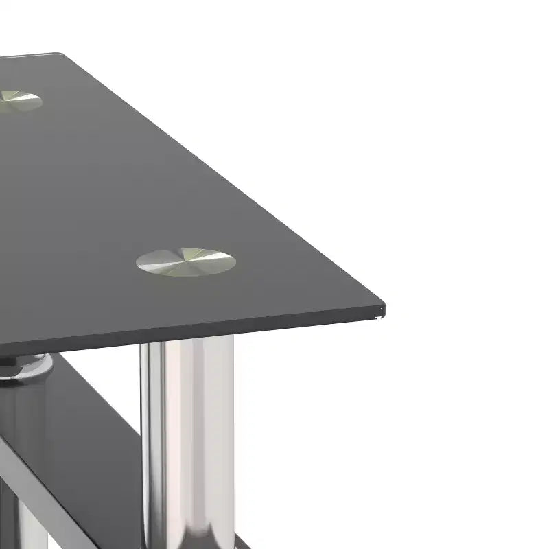 Table basse en verre, table d'appoint carrée de style minimaliste moderne avec pieds en métal, plateau en verre trempé, pour bureau à domicile, salon