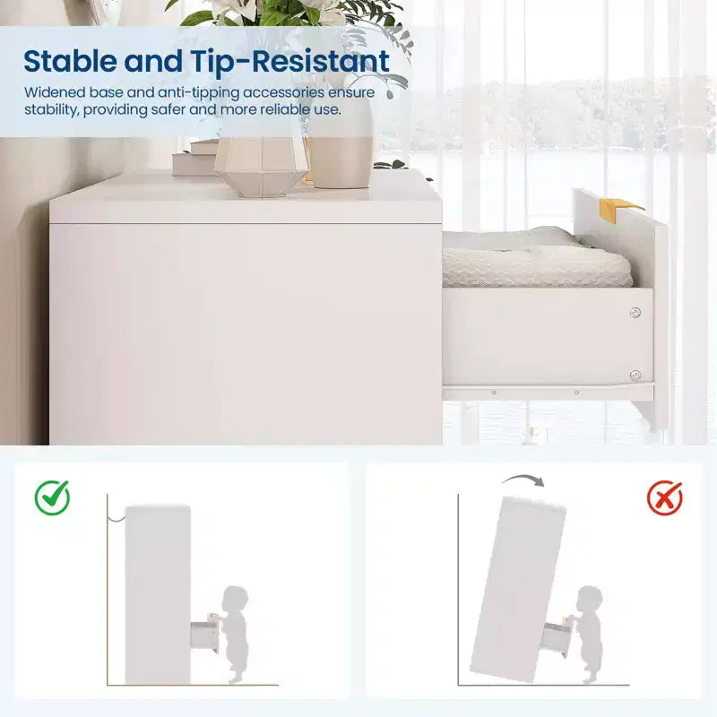 Commode à 4 tiroirs, commode moderne cannelée de 98 cm avec poignées dorées, rangement polyvalent pour chambre à coucher, salon, couloir et chambre de bébé