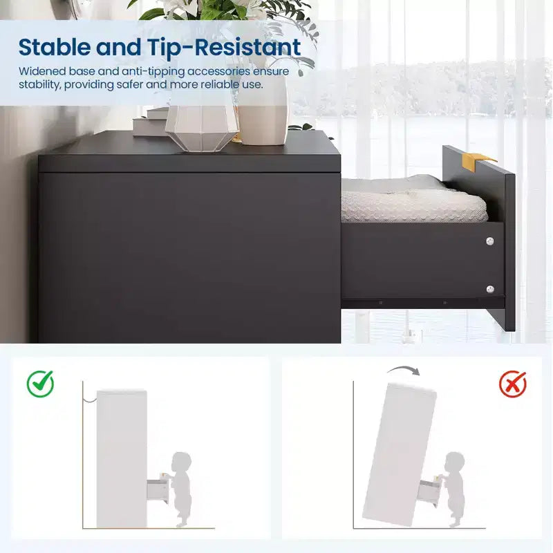 Commode à 4 tiroirs, commode moderne cannelée de 98 cm avec poignées dorées, rangement polyvalent pour chambre à coucher, salon, couloir et chambre de bébé