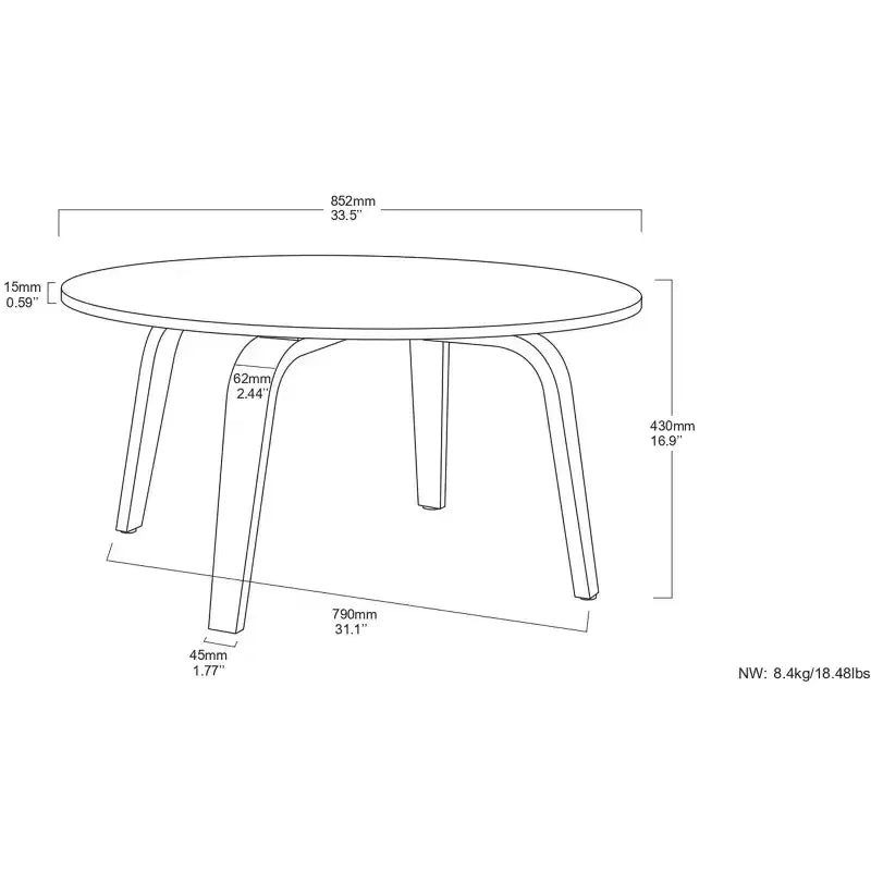 Table basse contemporaine ronde