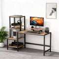 Bureau d'ordinateur, bureau pour le télétravail avec support CPU, étagère réversible à 4 niveaux, support d'écran, bureau d'écriture pour le bureau à domicile, l'étude, les petits espaces