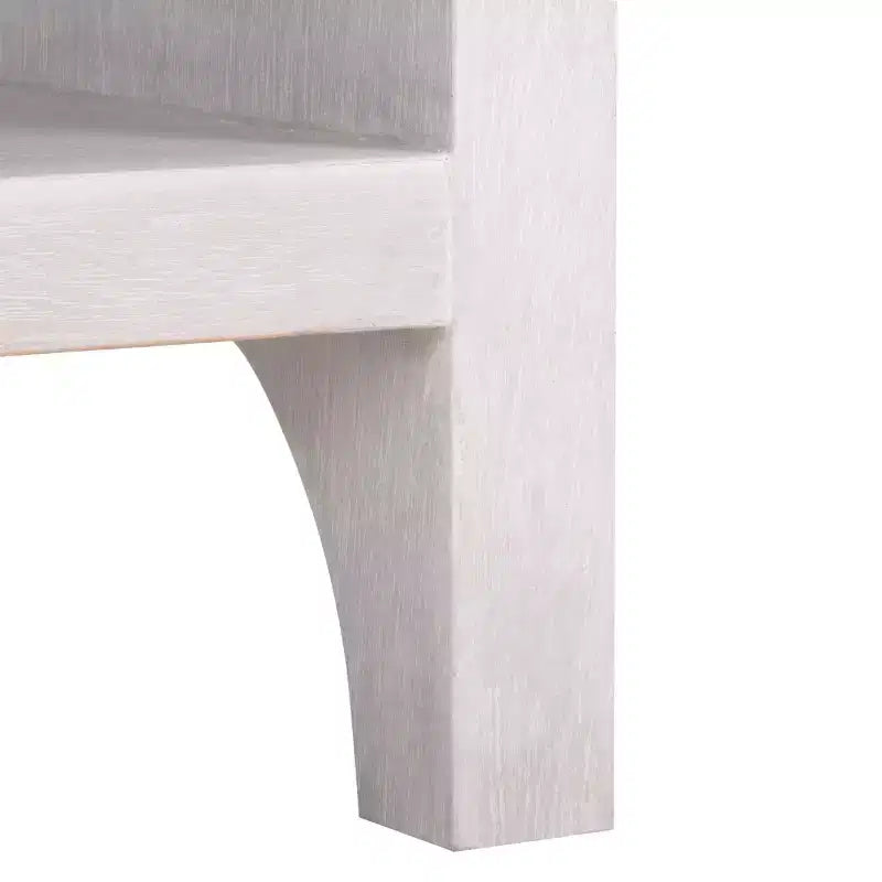 Table de chevet 1 tiroir 1 étagère, Blanc délavé