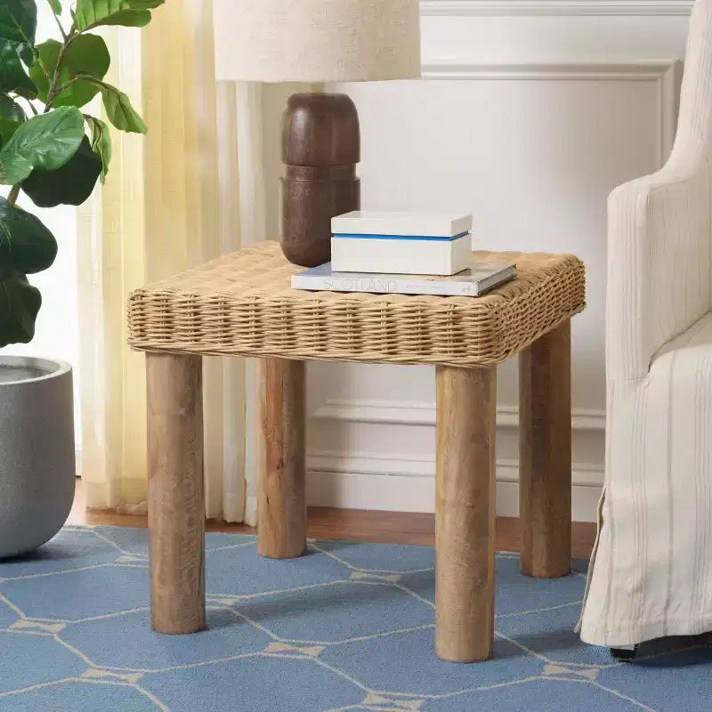 Table d'appoint tissée naturelle
