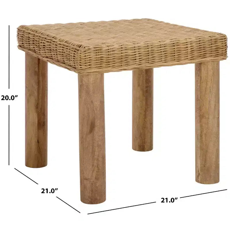 Table d'appoint tissée naturelle