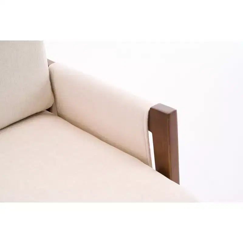 Fauteuil d'appoint moderne du milieu du siècle avec fauteuil de salon en bois rembourré en chenille avec accoudodoir, chaises de canapé simple pour salon, chambre à coucher