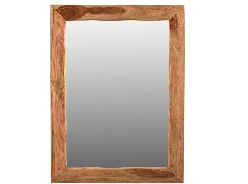 HomeRoots 44 Brown Solid Wood Live Edge Framed Accent Mirror