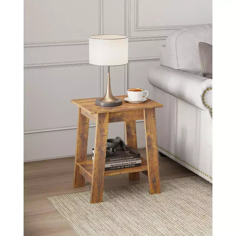 Portemanteau d'entrée en bois de 31,5 pouces avec étagère à chaussures à 2 niveaux, 7 crochets et meuble en maille pour hall d'entrée/porte d'entrée