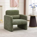 Accent Chair with Arms, Modern Chenille Fabric Living Room Chair,Upholstered Armchair Leisure Single Sofa Chair for Bedroom, Office, Apartment