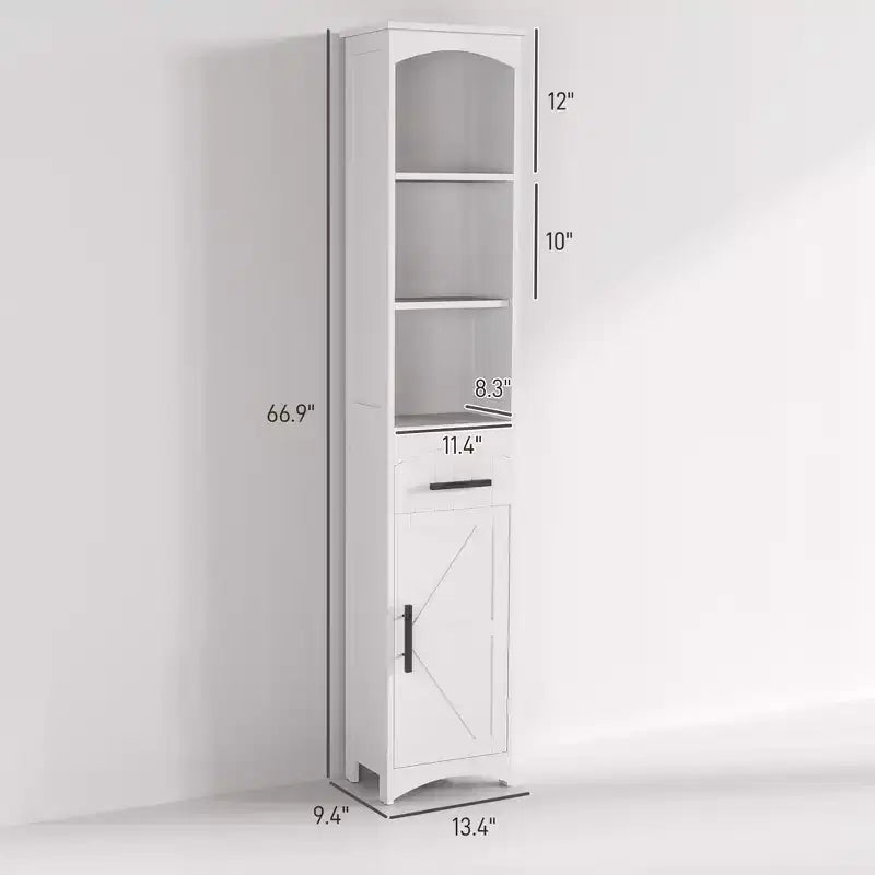 Meuble colonne de salle de bain style ferme