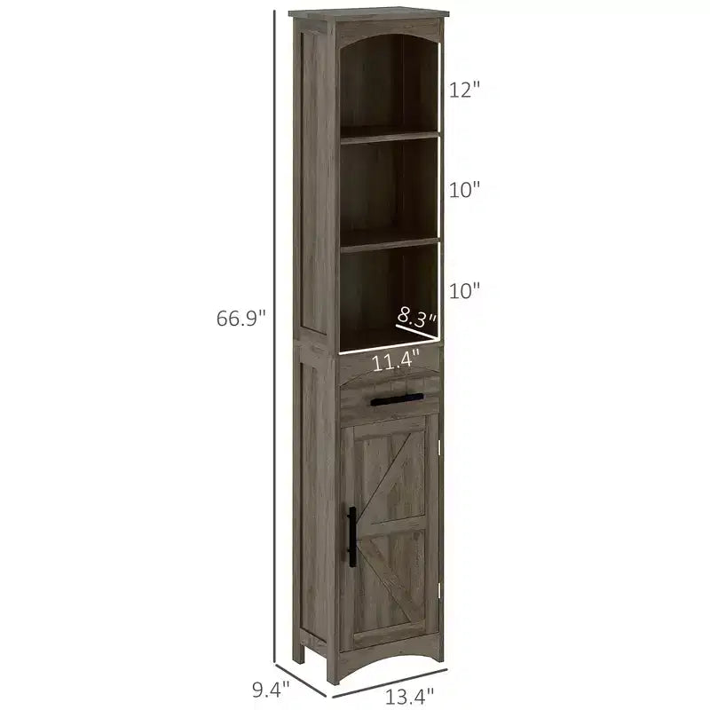 Meuble colonne de salle de bain style ferme