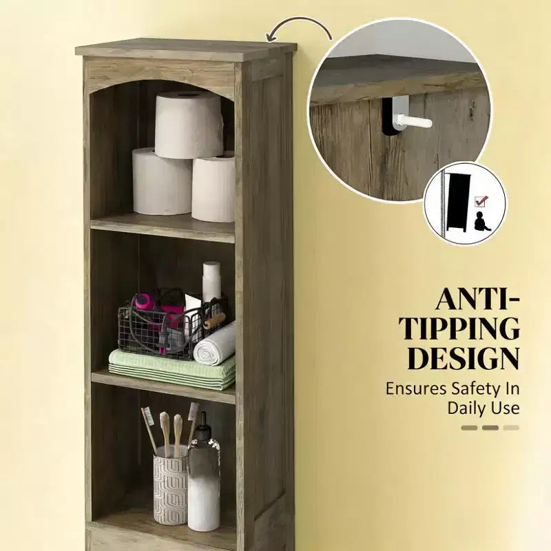 Meuble colonne de salle de bain style ferme