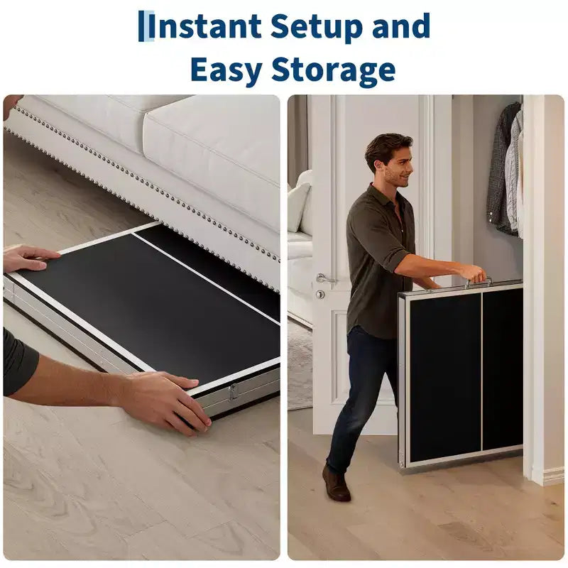 Table de ping-pong portable 180x90 cm pour l'intérieur et l'extérieur - Comprend un filet, 2 raquettes et 3 balles - Table de jeu professionnelle pour adultes et adolescents