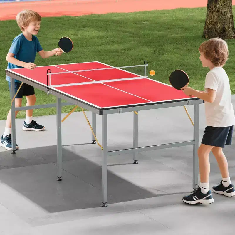 Table de ping-pong portable 180x90 cm pour l'intérieur et l'extérieur - Comprend un filet, 2 raquettes et 3 balles - Table de jeu professionnelle pour adultes et adolescents