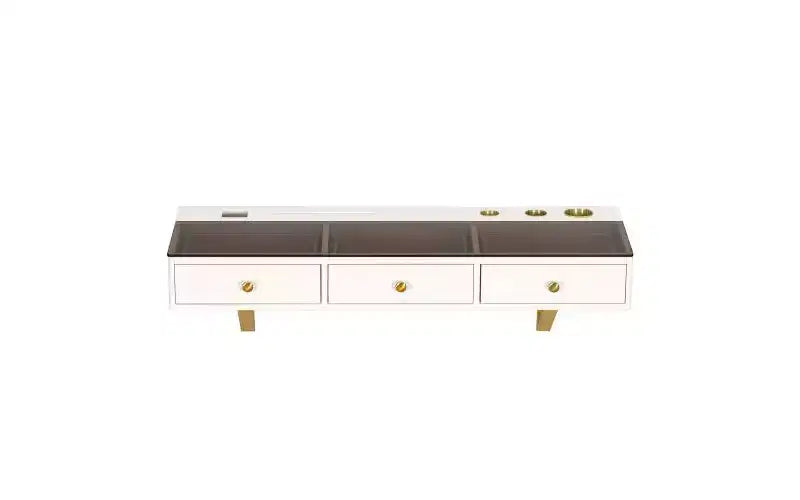Étagère flottante avec tiroir, coiffeuse murale multifonctionnelle, bureau mural, convient aux chambres à coucher, beige clair
