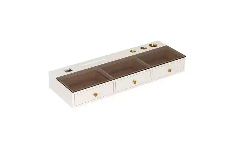 Étagère flottante avec tiroir, coiffeuse murale multifonctionnelle, bureau mural, convient aux chambres à coucher, beige clair