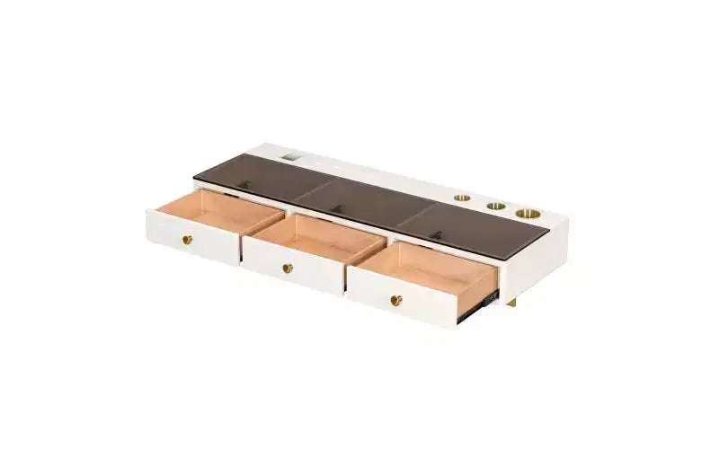 Étagère flottante avec tiroir, coiffeuse murale multifonctionnelle, bureau mural, convient aux chambres à coucher, beige clair