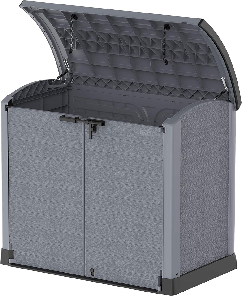 Duramax StoreAway 1200L Plastic Garden Shed/ Flat Lid, Outdoor Storage Shed, Wheelie Bin Hideaways, Wheelie bin box, Durable Construction, Ideal fo...