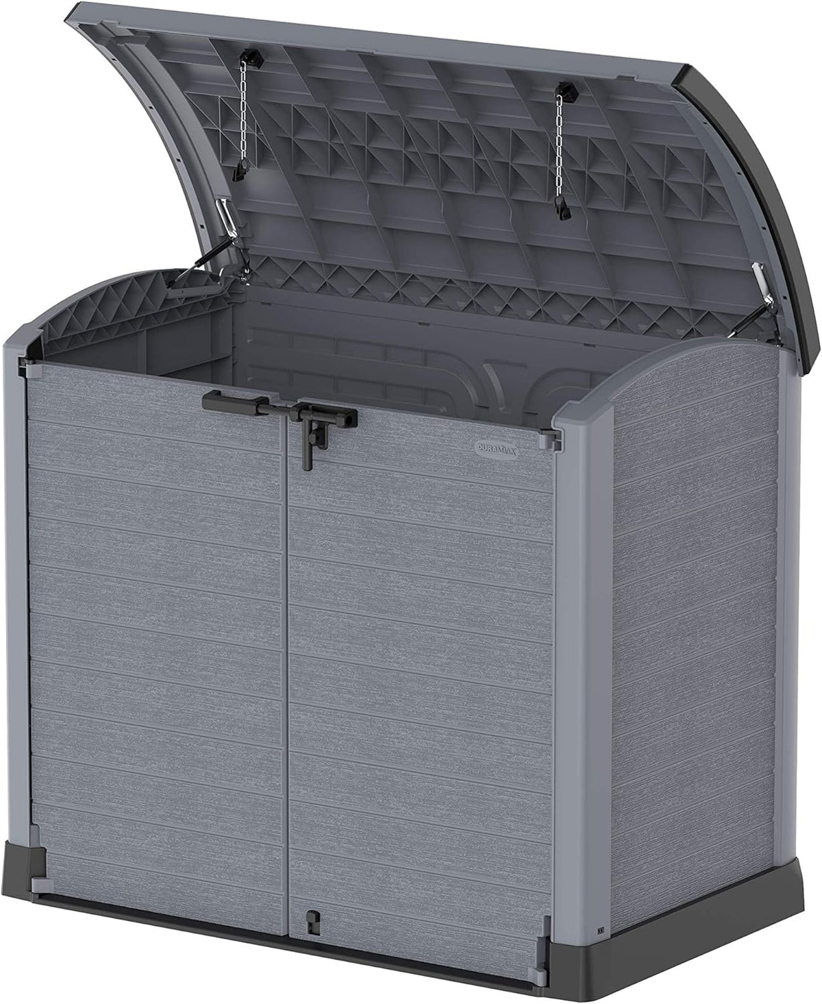 Duramax StoreAway 1200L Plastic Garden Shed/ Flat Lid, Outdoor Storage Shed, Wheelie Bin Hideaways, Wheelie bin box, Durable Construction, Ideal fo...