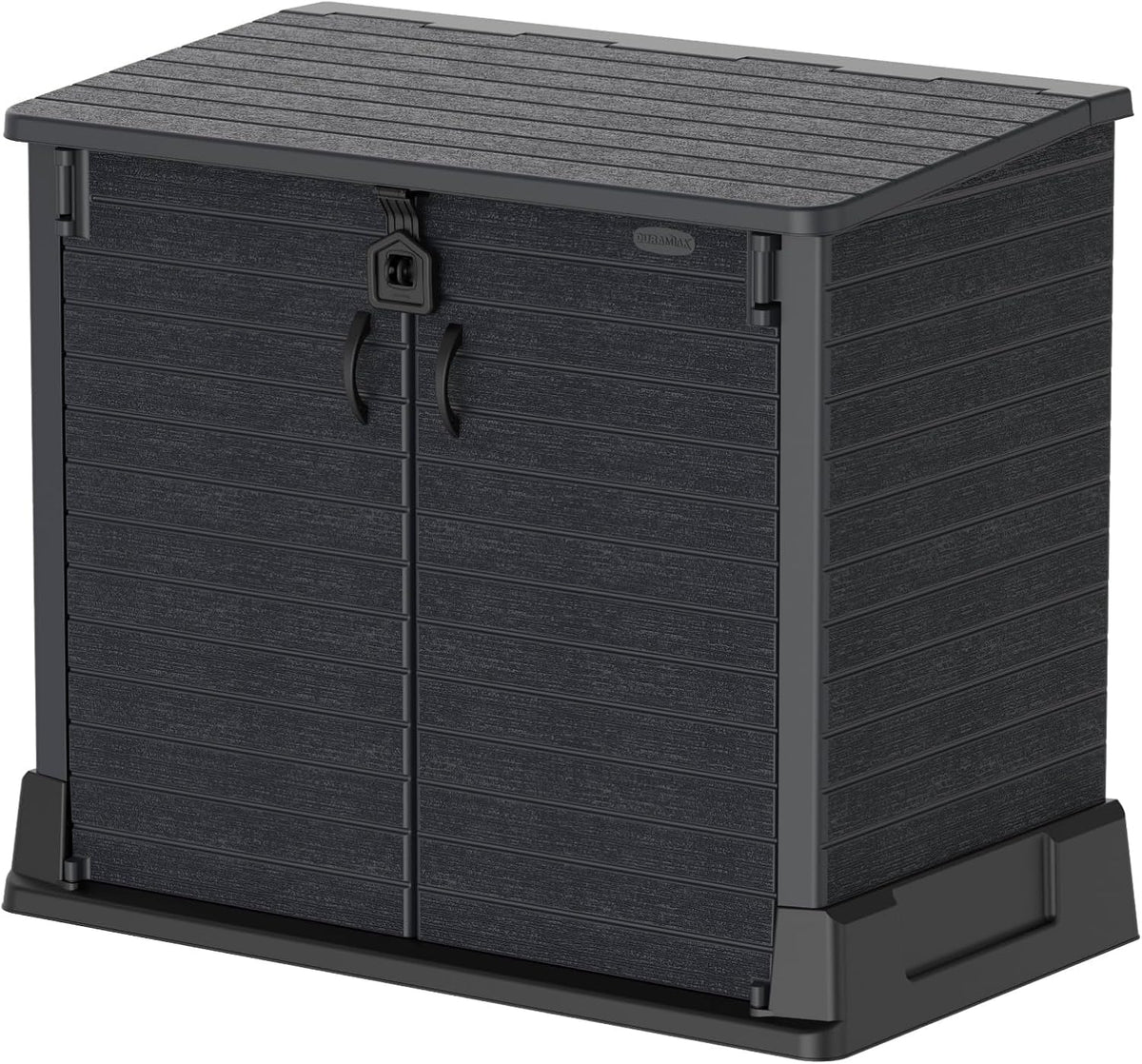 Duramax StoreAway 1200L Plastic Garden Shed/ Flat Lid, Outdoor Storage Shed, Wheelie Bin Hideaways, Wheelie bin box, Durable Construction, Ideal fo...