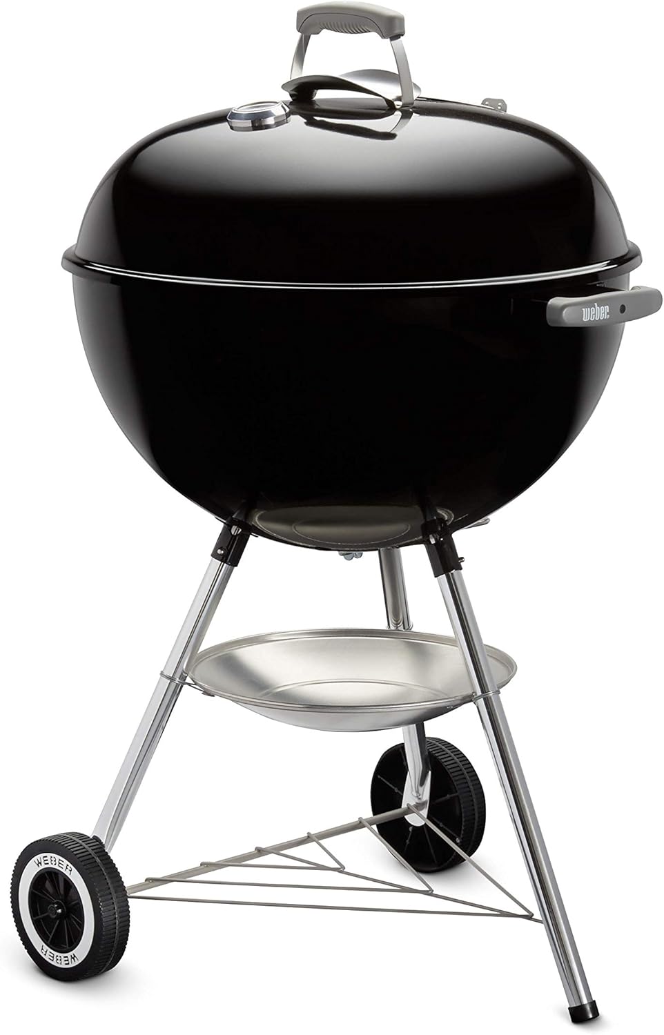 Weber Classic Kettle barbecue au charbon de bois, surface de cuisson Ø 57cm, barbecue avec couvercle et cuve en acier emaillé, thermomètre intégré...