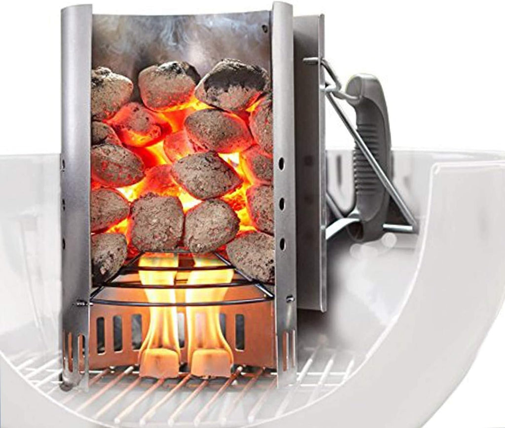Weber Classic Kettle barbecue au charbon de bois, surface de cuisson Ø 57cm, barbecue avec couvercle et cuve en acier emaillé, thermomètre intégré...