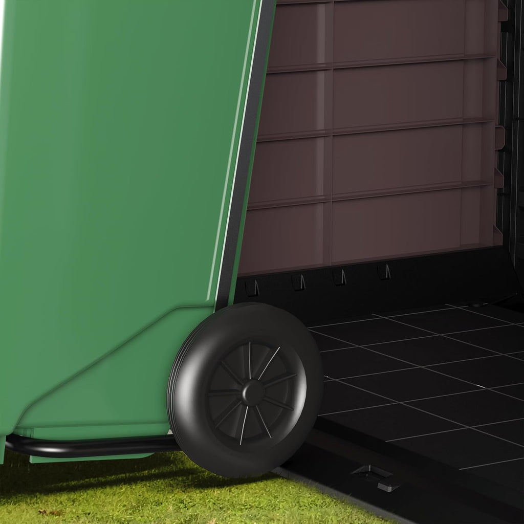 Duramax StoreAway 1200L Plastic Garden Shed/ Flat Lid, Outdoor Storage Shed, Wheelie Bin Hideaways, Wheelie bin box, Durable Construction, Ideal fo...