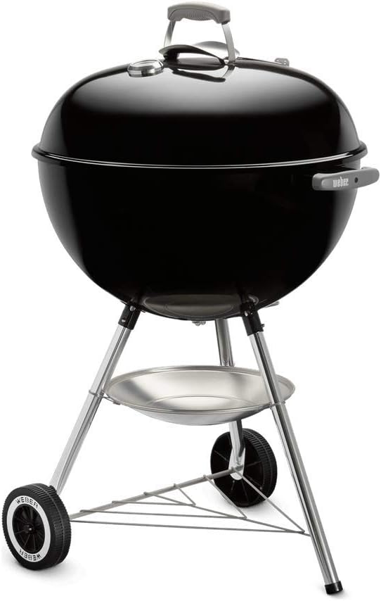 Weber Classic Kettle barbecue au charbon de bois, surface de cuisson Ø 57cm, barbecue avec couvercle et cuve en acier emaillé, thermomètre intégré...