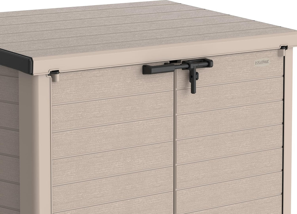 Duramax StoreAway 1200L Plastic Garden Shed/ Flat Lid, Outdoor Storage Shed, Wheelie Bin Hideaways, Wheelie bin box, Durable Construction, Ideal fo...
