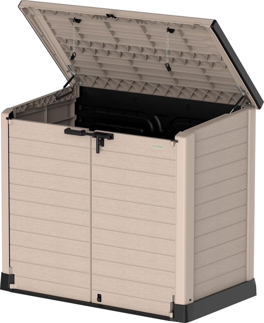 Duramax StoreAway 1200L Plastic Garden Shed/ Flat Lid, Outdoor Storage Shed, Wheelie Bin Hideaways, Wheelie bin box, Durable Construction, Ideal fo...