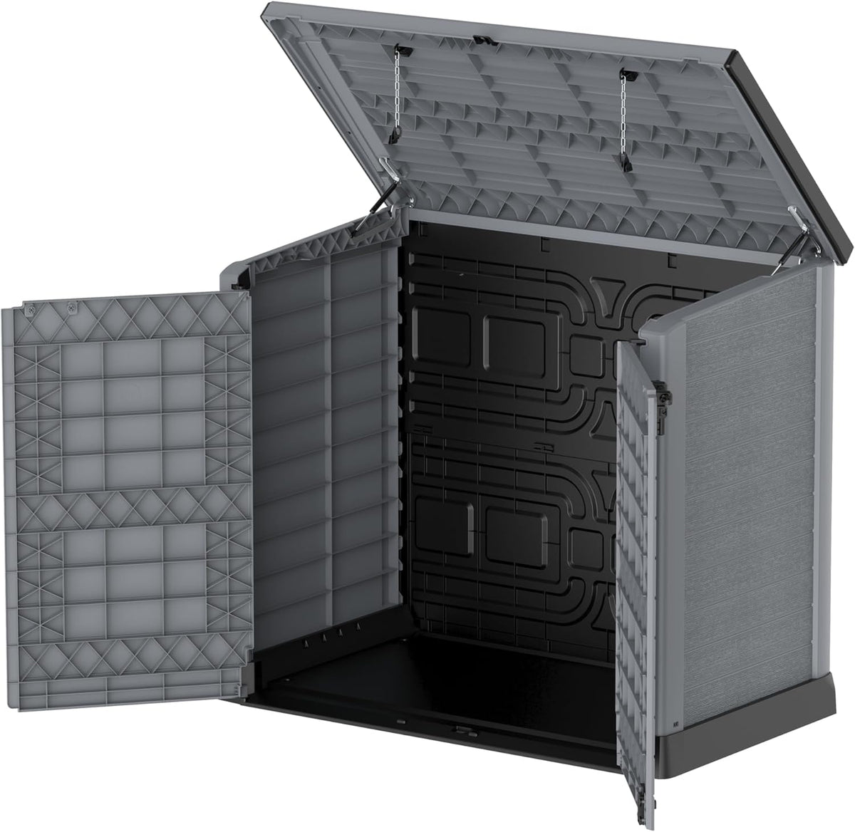Duramax StoreAway 1200L Plastic Garden Shed/ Flat Lid, Outdoor Storage Shed, Wheelie Bin Hideaways, Wheelie bin box, Durable Construction, Ideal fo...