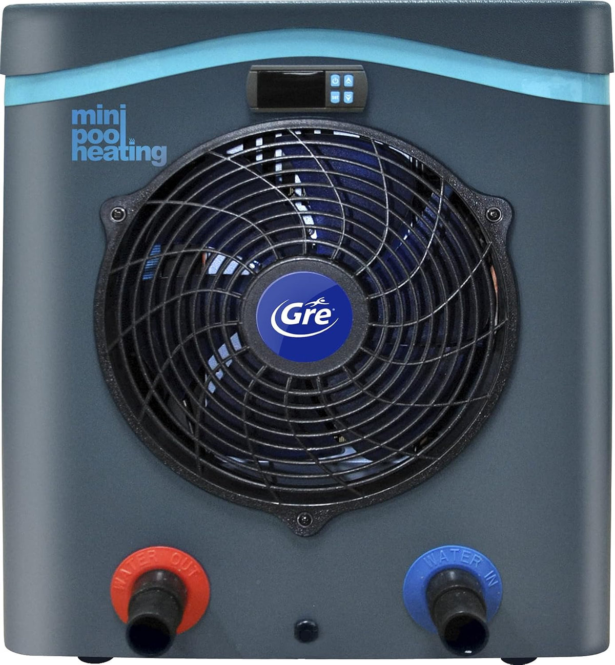Gre HPM40 HPM40-Mini Pompe à Chaleur pour Piscine Hors Sol jusqu'à 40 m3, Noir