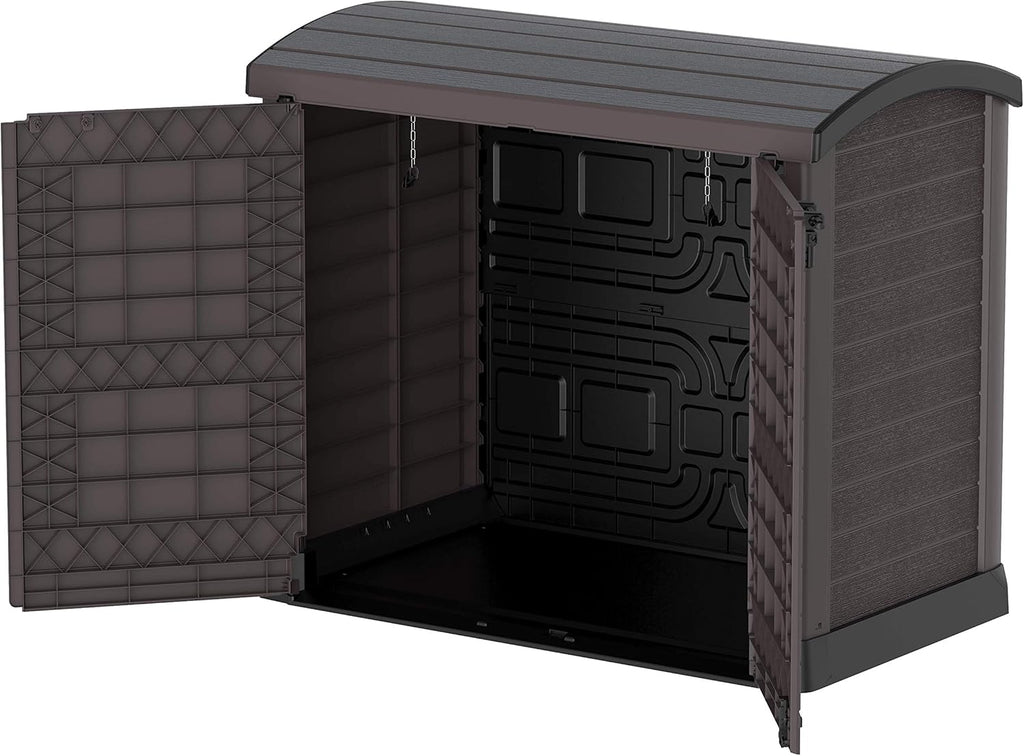 Duramax StoreAway 1200L Plastic Garden Shed/ Flat Lid, Outdoor Storage Shed, Wheelie Bin Hideaways, Wheelie bin box, Durable Construction, Ideal fo...