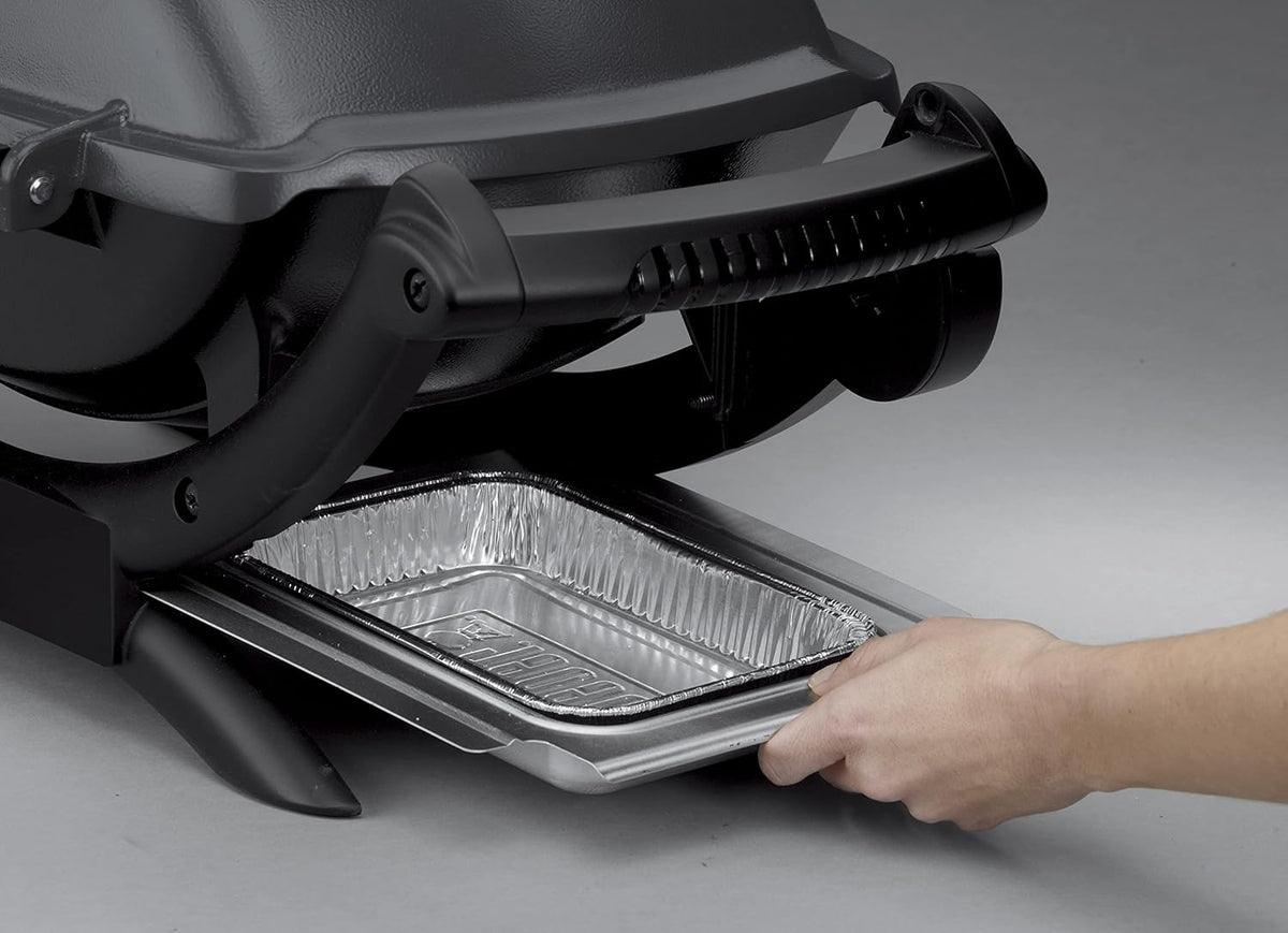 Weber Q1400 Barbecue électrique, surface de cuisson 43 x 32 cm, nomade, grille en fonte émaillée divisée en 2 parties, couvercle et cuve en fonte d...