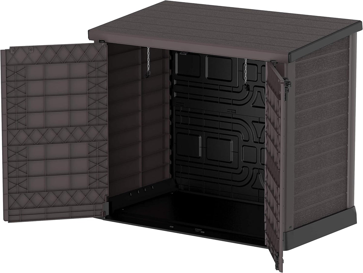 Duramax StoreAway 1200L Plastic Garden Shed/ Flat Lid, Outdoor Storage Shed, Wheelie Bin Hideaways, Wheelie bin box, Durable Construction, Ideal fo...