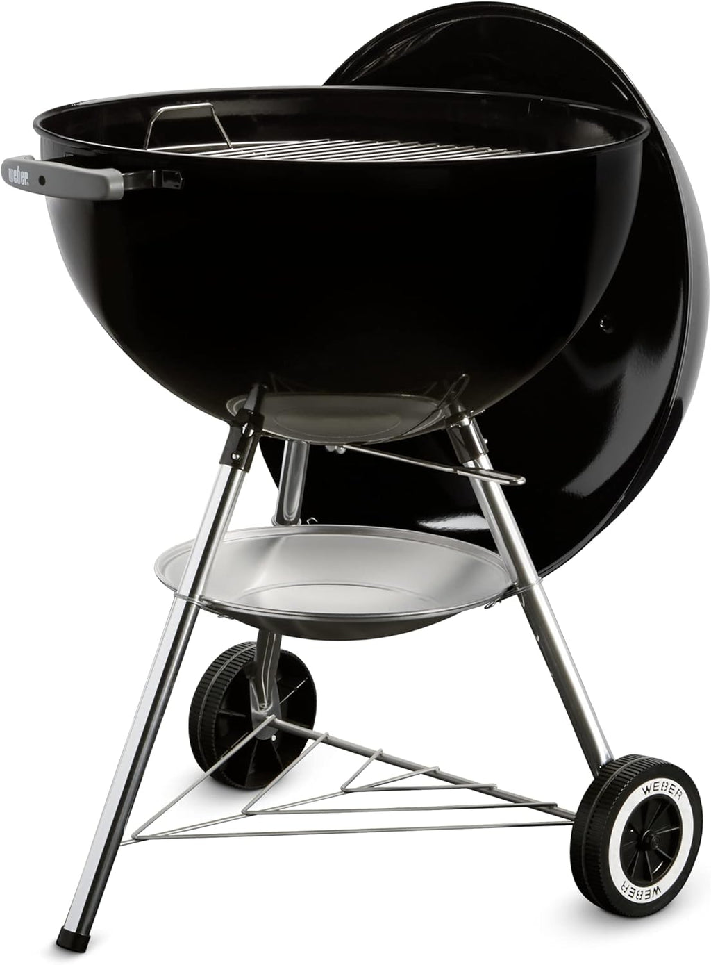 Weber Classic Kettle barbecue au charbon de bois, surface de cuisson Ø 57cm, barbecue avec couvercle et cuve en acier emaillé, thermomètre intégré...