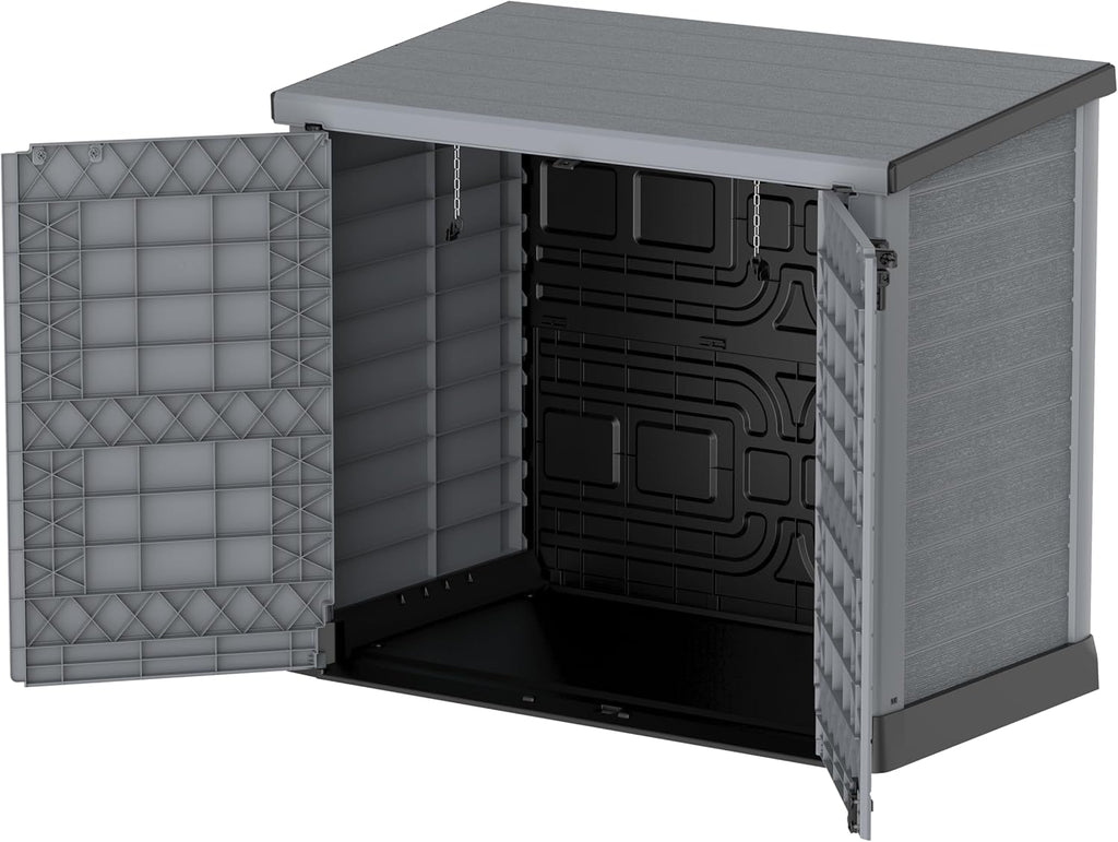 Duramax StoreAway 1200L Plastic Garden Shed/ Flat Lid, Outdoor Storage Shed, Wheelie Bin Hideaways, Wheelie bin box, Durable Construction, Ideal fo...